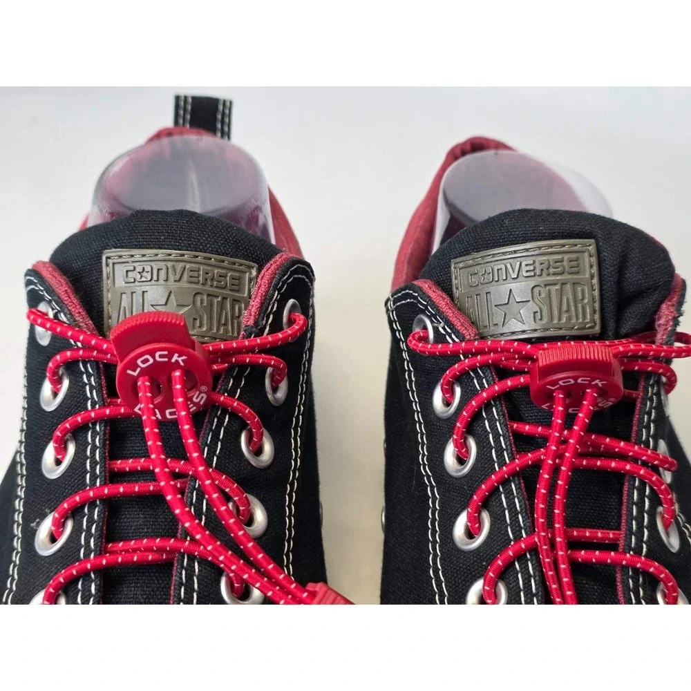 Converse All Star Men's Sneakers Size‎ 9 Women's 11 Black Red Trim Shoes 142291F - Picture 7 of 13